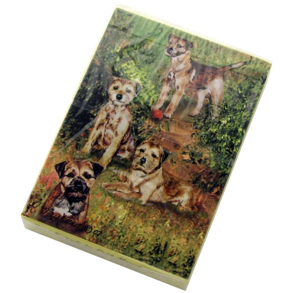 Best Friends Playing Cards, by Ruth Maystead - Border Terrier