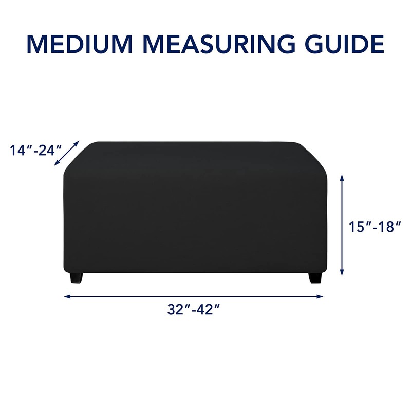 PureFit - Funda otomana rectangular súper elástica para taburete de