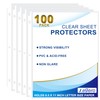 100 Pack Clear Sheet Protectors, 8.5 x 11 inch Page