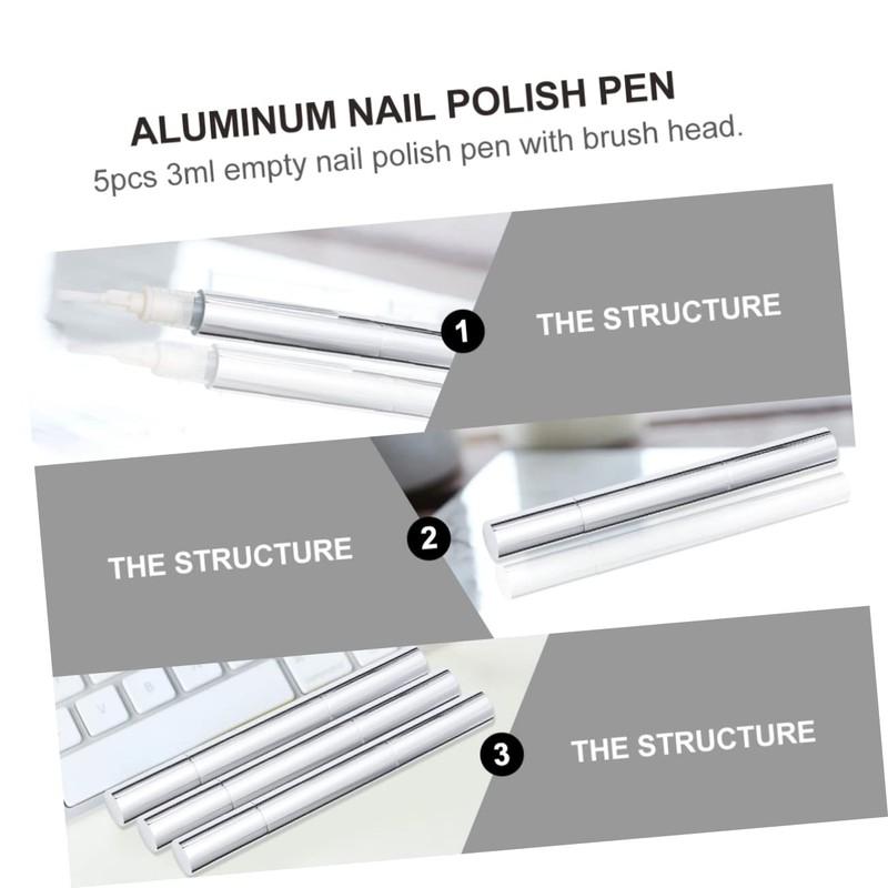minkissy minkissy Sets Aluminum Tube Nail Polish Pen Ml Empty