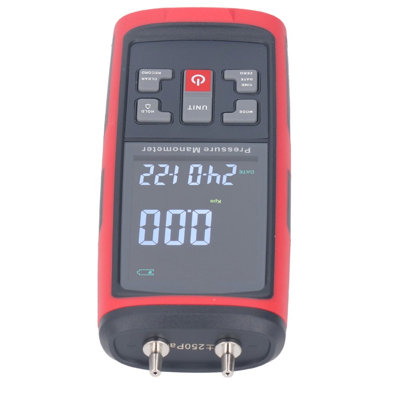 Digital Manometer Pressure Differential Pressure Gauge Air Pressure Tester with