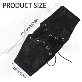 NICENEEDED Renaissance Corset Belt for Women, Lace-up Tied Waspie Corset Belts, Stretch Cinch Belts Party Dress Waist Corset Belts