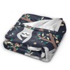 Cute Sloth Throw Blanket Flannel Fleece Fuzzy Blankets Soft Warm