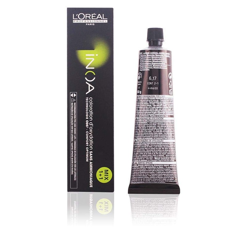 L'OREAL INOA Shade 6.17 Dark Ash Metallic Blonde 60g