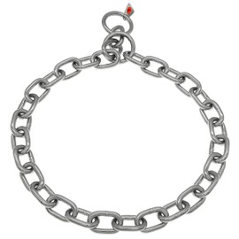 Herm Sprenger Extra Strong 5.0 mm Stainless Steel Fur Saver Dog Collar with Medium Links Professional Training Collar for Medium Large Dogs No-Pull Correction Slip Chain Made in Germany (24in (60cm))