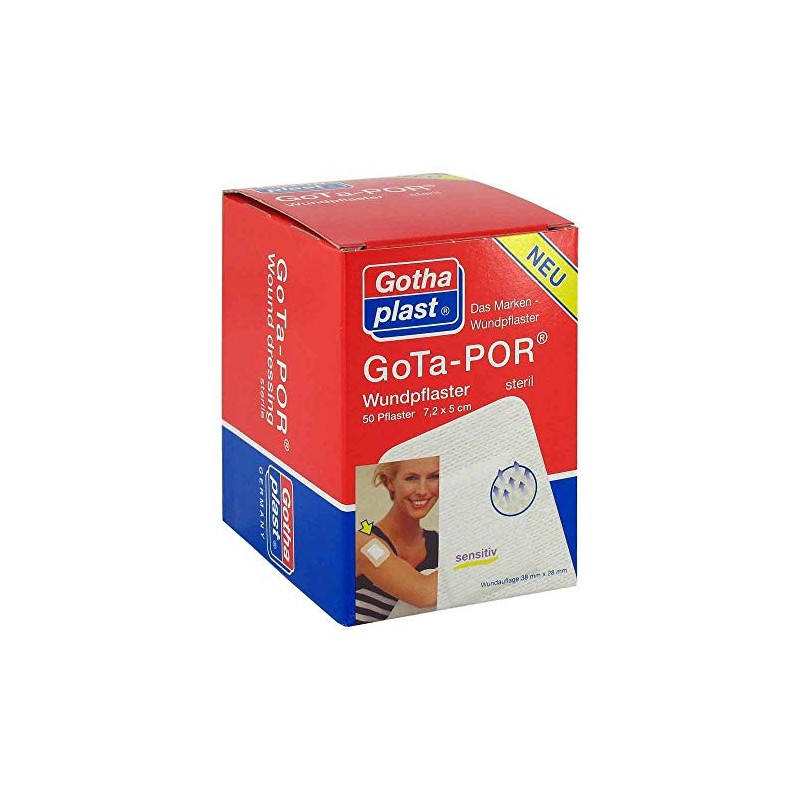 Gota-por Wound Plasters 5 x 7.2 cm Sterile Pack of