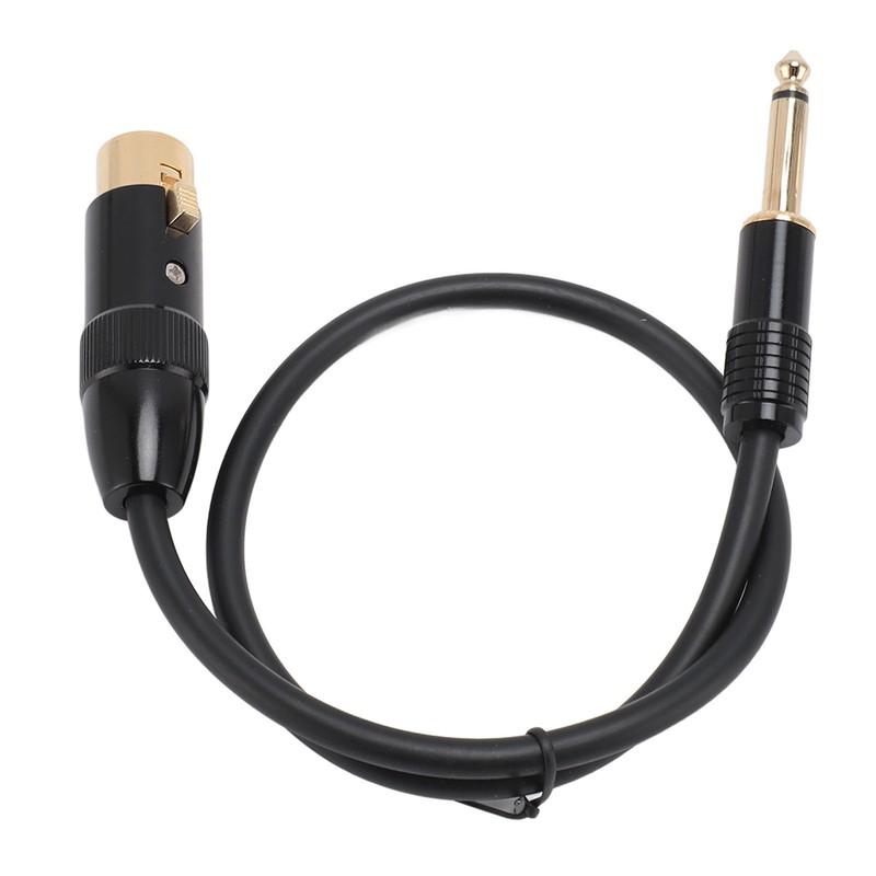 XLR Female to 6.35mm Mono Male Cable Gold Plated Connector