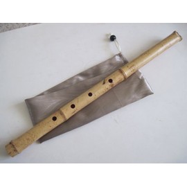 1.8 Pentatonic Shakuhachi 5 Holes - Voicing has Buffalo Horn Flake inlet - Traditional Zen Instrument
