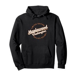 Retro Athletic Maplewood WA Apparel Pullover Hoodie
