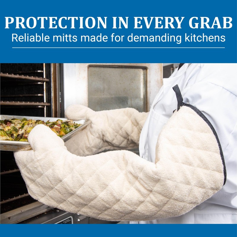 San Jamar Conventional Style Oven Mitt, Heat Resistant Pot Holder