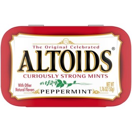 Altoids Peppermint Mints 3.52 Ounce Strong Breath Freshener Pack Of 2 Tins