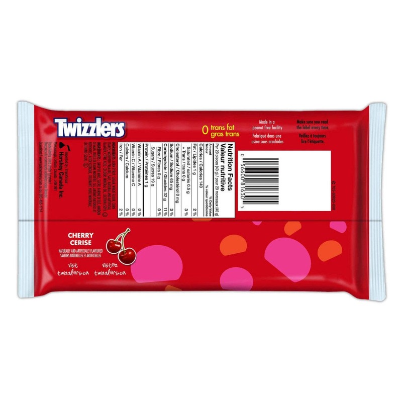 Hershey Twizzlers Nibs Cherry Flavored (400g / 14oz per pack)