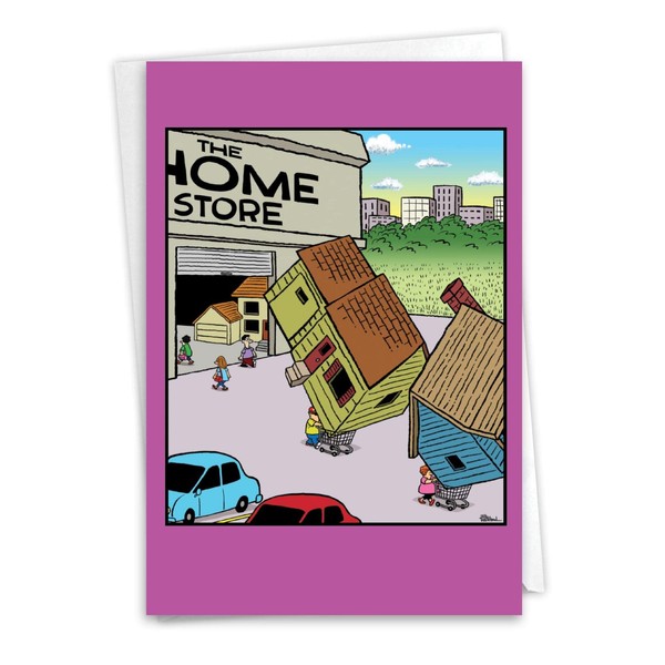 NobleWorks Hilarious New Home Greeting Card with 5 x 7