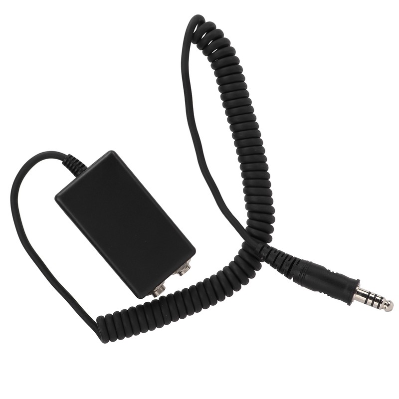 150cm/59.06in Universal Aviation Headset Cable Adapter Helicopter U174 Male to