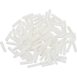 TA-VIGOR 100Pcs Rubber End Caps, 1.5mm ID Round Flexible Screw End Caps Thread Protectors, White Vinyl Bolt Covers Rubber Covers for Screws, Tubes, Cables, Wires, etc