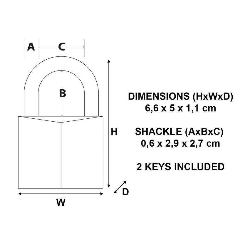 Master Lock CAD50 Magnum Padlock with Brass Body and Key,