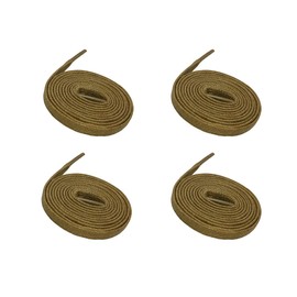 VSUDO 2 Pairs 28" Light Brown Waxed Flat Shoe Laces, 1/4” Wide Flat Cotton Shoelaces for Sneakers or Boots (2 Pairs-Light Brown-70CM)