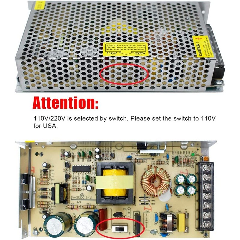 inShareplus 24V 10A 240W, DC Universal Regulated Switching Power Supply,