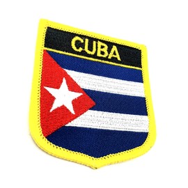 Cuba Cuban Flag Iron On Embroidered Fabric Sew On Patch Pack of 1