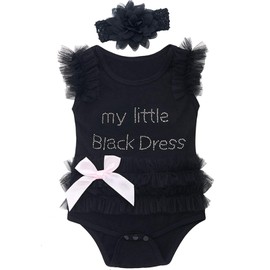 COSLAND Infant Baby Girls' Lace Tutu Dress Bodysuits with Headband