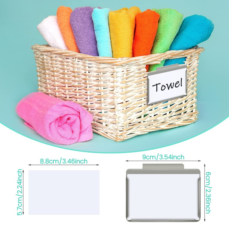 Basket Bin Labels Clips Label Holders Stainless Label Holders Removable