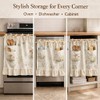 Bivpreom Oven Skirt with Pockets，Handmade Oven Curtain，Farmhouse Kitchen Decor Curtain