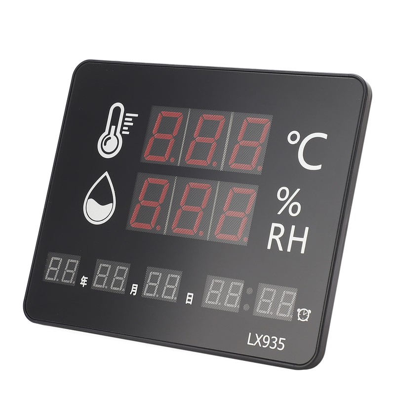 Temperature Humidity Meter High Accuracy Wall Mount Thermometer Hygrometer Alarm