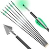 DEEPOWER 31 inch 100% Carbon Arrows with Fixed Blade Broadhead