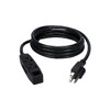 QVS 3-Outlet 3-Prong 25ft Power Extension Cord, Black (PC3PX-25)