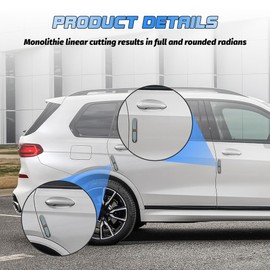 NHHEO 4Pcs Car Door Edge Guards, Universal Metal Auto Side Protector Self-Adhesive Anti-Scratch Car Decorative Strips(Gray)