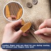 JUAYING 10 PCS Hand-Working Sewing Thimble, Metal Finger Shield Ring,