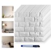 12 pcs Papel Tapiz Ladrillo, Paneles Autoadherible 3d para Paredes,