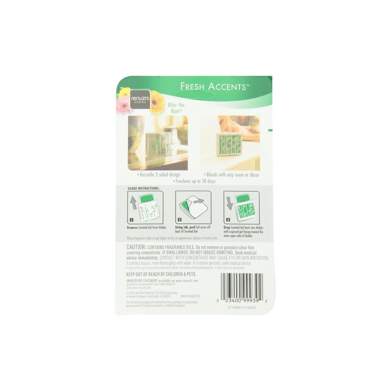 Renuzit Fresh Accents Air Freshener, After The Rain, 0.27 Ounces