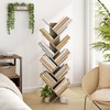 Hoctieon 10 Tier Tree Bookshelf, 10 Shelf Bookcase, Free Standing