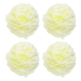 PATIKIL 35yds Plüschgarn Kunstpelzgarn, 4 Knäuel 0,4"OD 50g Plüschwolle Garn zum Stricken Weiches Flauschgarn Häkeln Dickes Plüschpelz Fluffy Yarn für DIY Basteln, Handstricken, Gelb