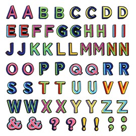 LEMESO 62 piezas Parches para Ropa de 26 Letras Parches Bordados para Planchar Parches Alfabetos A-Z Decorativos para Ropa DIY Zapatos Diseño Apliques Decoraciones