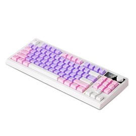 ZJchao Teclado Bluetooth, 18 Efectos de Iluminación, 3 Juegos de Configuraciones Macro Integradas Teclado Mecánico Teclado Rosa con Llama de 16...    