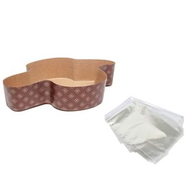 OPIROS Promo Box Candy Easter Disposable Paper Moulds for Oven Mould Dove Easter Doves (5 Shapes + 5 Envelopes, kg. 1)