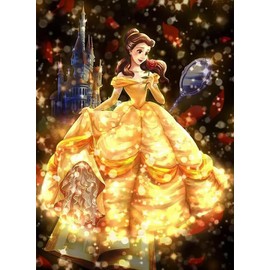 RYMILIE Diamond Painting Kits for Adults - Princess DIY 5D Diamond Art Kits Full Drill Diamond Dots Paintings with Diamonds Gem Art and Crafts Home Decor 12x16inch