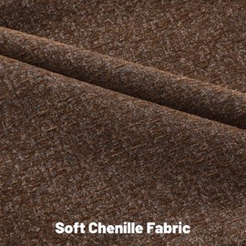 FUTEI Coffee Chenille Decorative Throw Pillow Covers 26x26 Inch Set of 2,Soft Chenille Jacquard Textured Euro Pillow Shams,Modern Home Decor for Couch Living Room