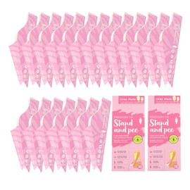 Ourdort Pack of 20 Portable Urinal for Women, Travel Urinal Women Standing Disposable Paper Urination Device Cup for Women Travel & Camping, Hiking, Outdoor Activities