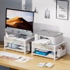 Marbrasse Metal Printer Stand for Desk with Storage Drawer and