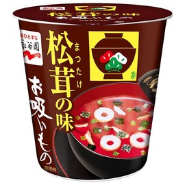 Nagatanien Matsutake Flavor Soup with Cup, 0.1 oz (3 g) x 6 Packs x (2 Cases)