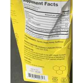 Beekeeper's Naturals Propolis + Vitamin C, 12 Packets, 0.27 fl oz (8 ml)  Minor Box Damage