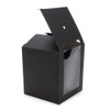 ClearBags Black Candy Apple Box with Window 4" x 4"