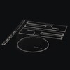 Leather Craft Clear Acrylic Shoulder Bag Round Bag Pattern Stencil