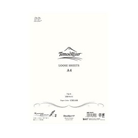 Tomoe River FP 52gsm Loose Sheet by SANZEN, 8.27 x 11.7 Inches (A4-size), Cream, 100 Sheets/Pack (SR-A4P-C)
