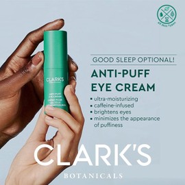 Clark's Botanicals Anti-Puff Eye Cream: Reduce Puffiness Under Eyes & Instantly Ageless Facelift with Hyaluronic Acid, Vitamins C & E, Caffeine & Jasmine Extract (0.5 Fl Oz (Pack of 2))
