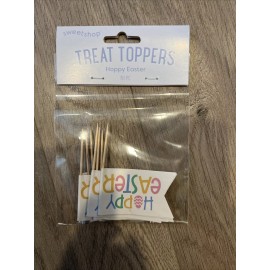 Sweetshop Sweet shop “Happy Easter” Flag Treat Toppers- 8pc- NEW