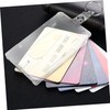 NUOBESTY 6pcs Transparent Id Holder with Thumb Slot Badge Sleeve